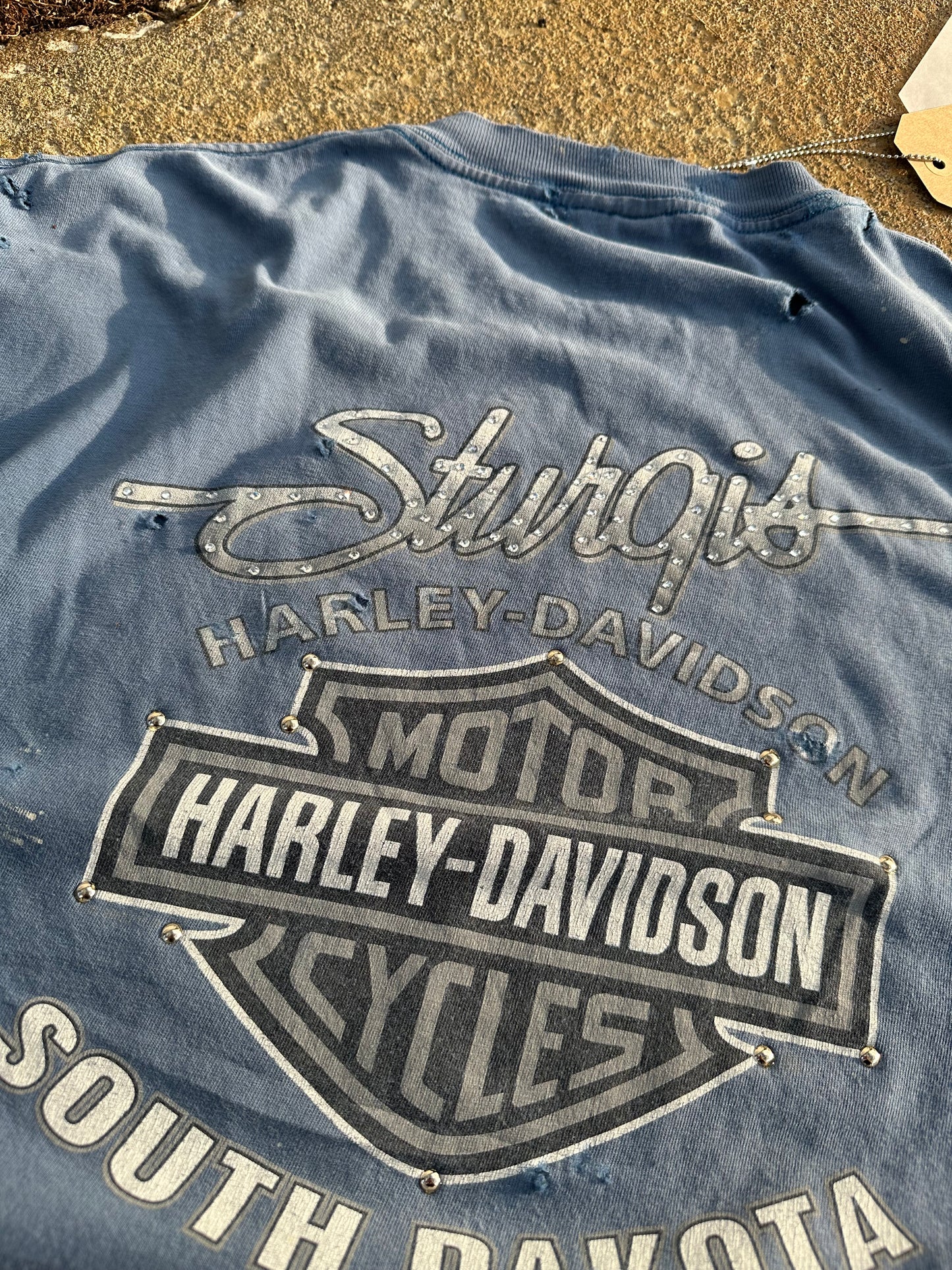 “Beverly Hills” 1 of 1 vintage Harley rhinestone CUT-OFF