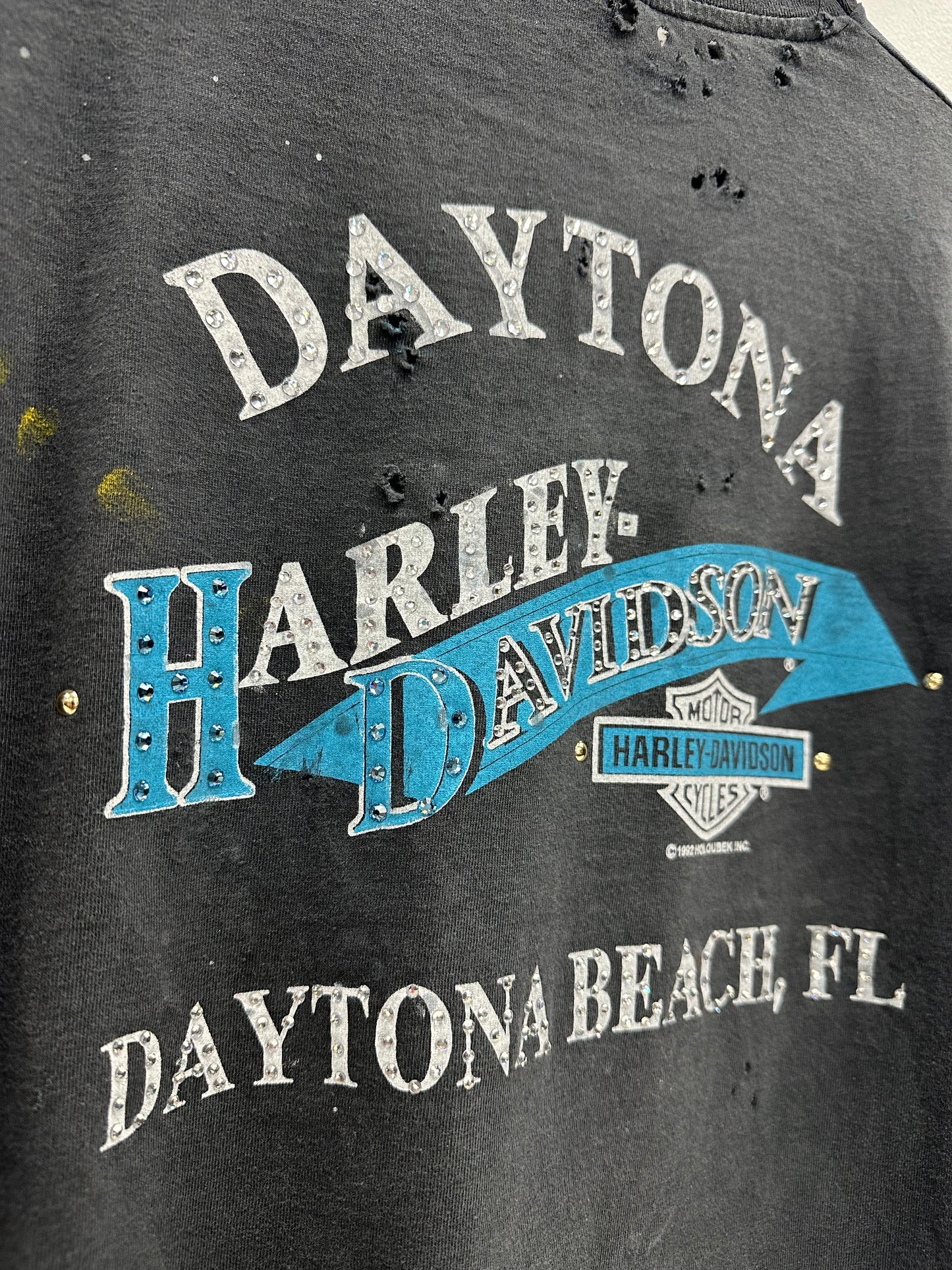“Beverly Hills” Vintage SAVE THE CRHOME rhinestone longsleeve