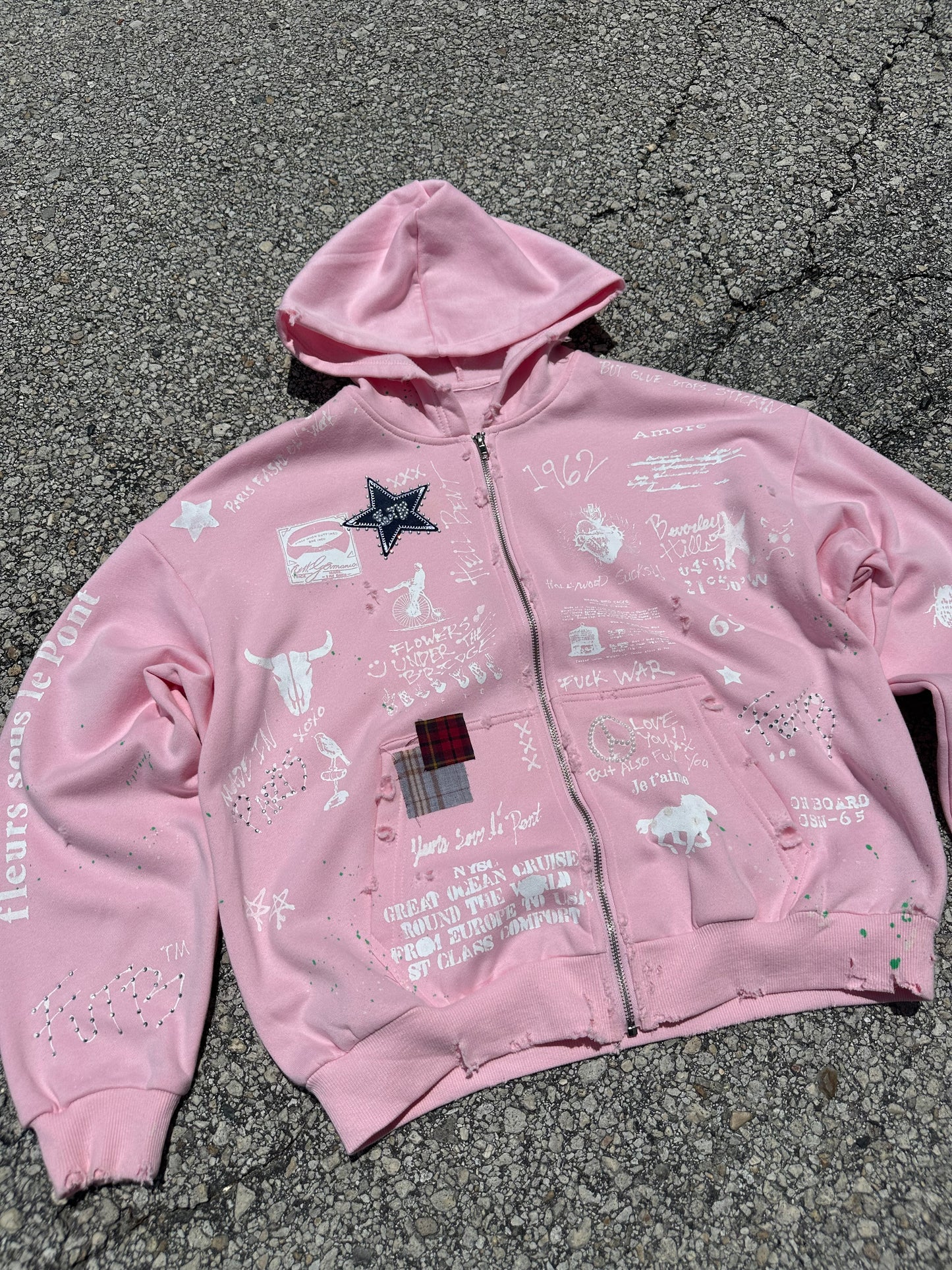“Beverly Hills” 1 of 1 PUNK AINT DEAD! Hoodie ***LIMITED***