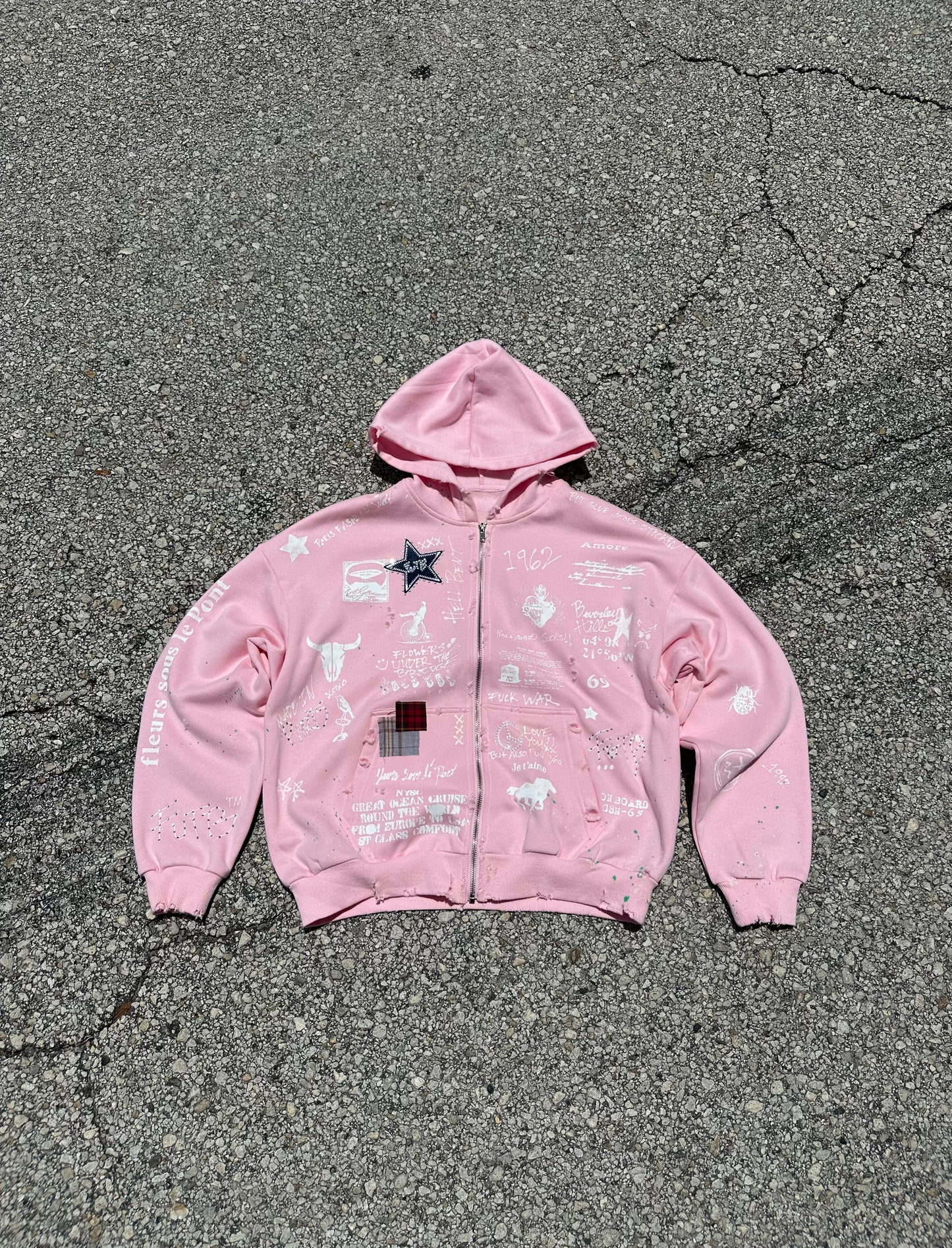 “Beverly Hills” 1 of 1 PUNK AINT DEAD! Hoodie ***LIMITED***