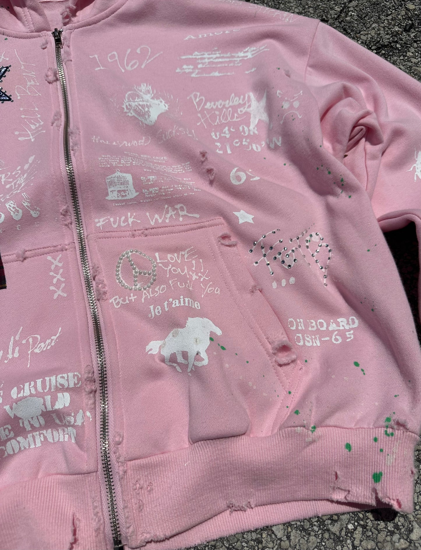 “Beverly Hills” 1 of 1 PUNK AINT DEAD! Hoodie ***LIMITED***