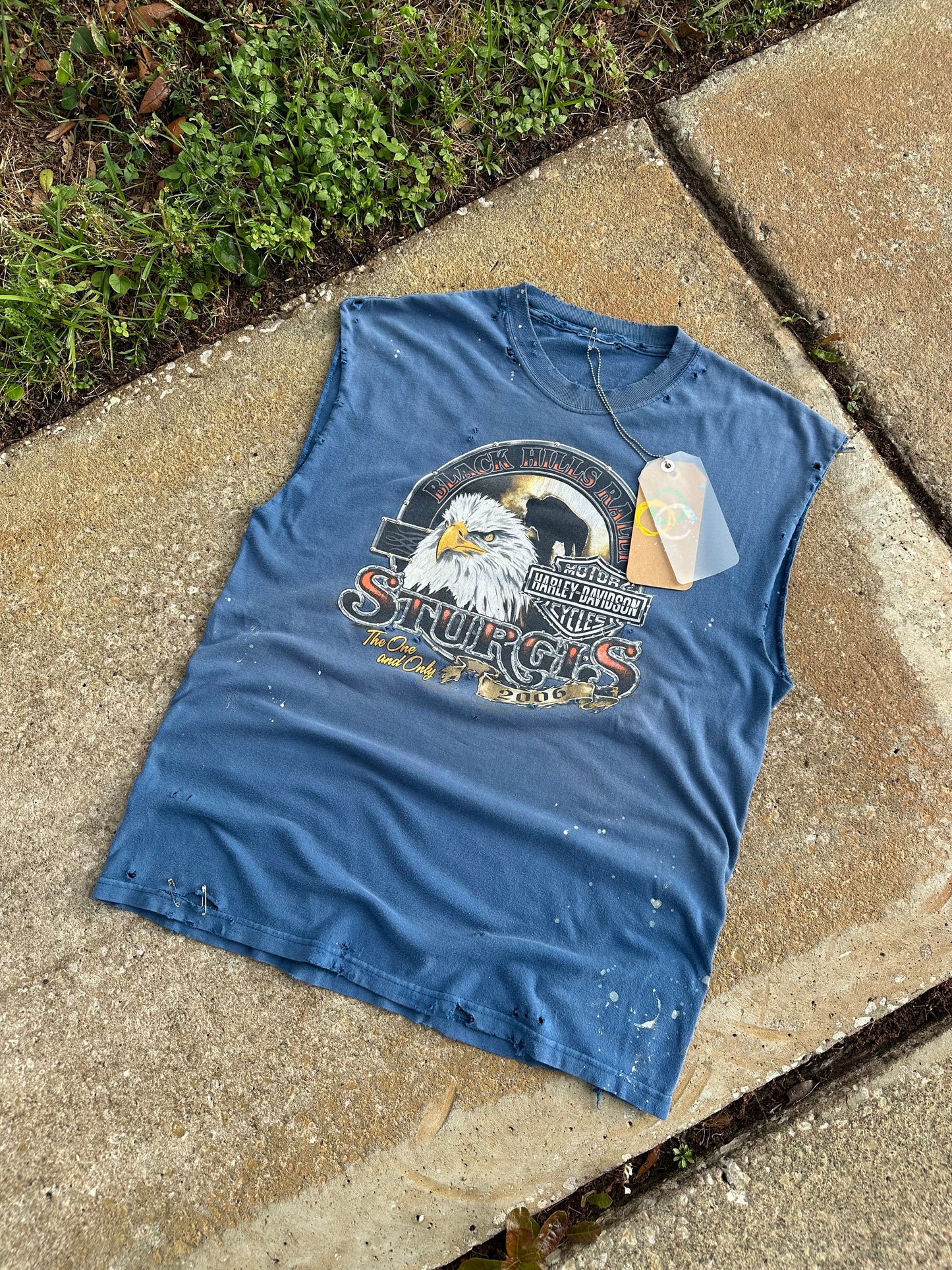 “Beverly Hills” 1 of 1 vintage Harley rhinestone CUT-OFF