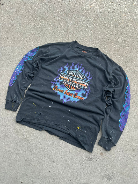 “Beverly Hills” Vintage SAVE THE CRHOME rhinestone longsleeve